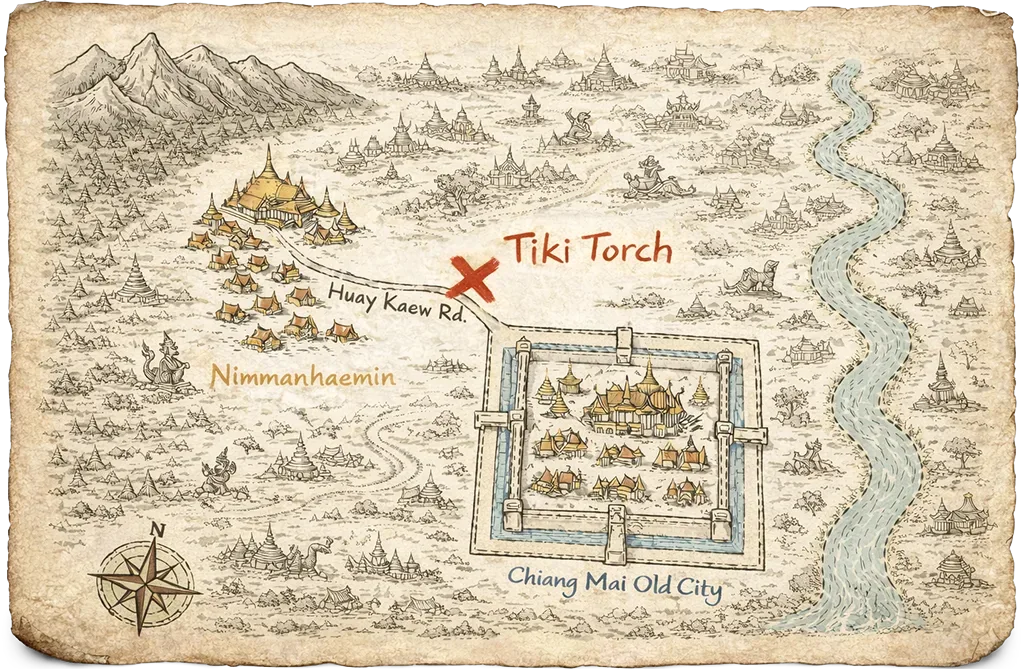 Map of Chiang Mai Old City